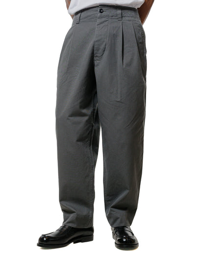 lost & found Margaret Howell MHL Stitch Pleat Trouser Compact Cotton Canvas Charcoal