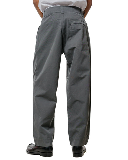 lost & found Margaret Howell MHL Stitch Pleat Trouser Compact Cotton Canvas Charcoal