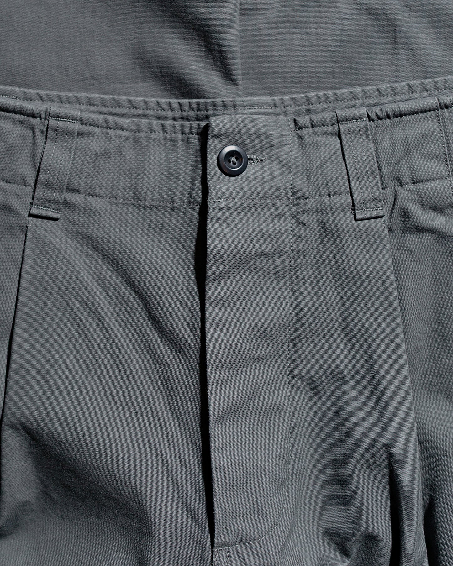 lost & found Margaret Howell MHL Stitch Pleat Trouser Compact Cotton Canvas Charcoal