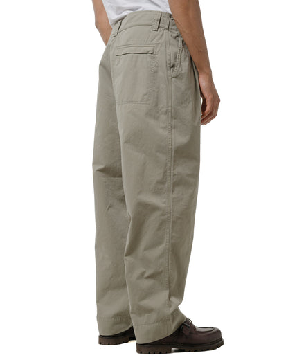 lost & found Margaret Howell MHL Stitch Pleat Trouser Tough Cotton Twill Eucalyptus