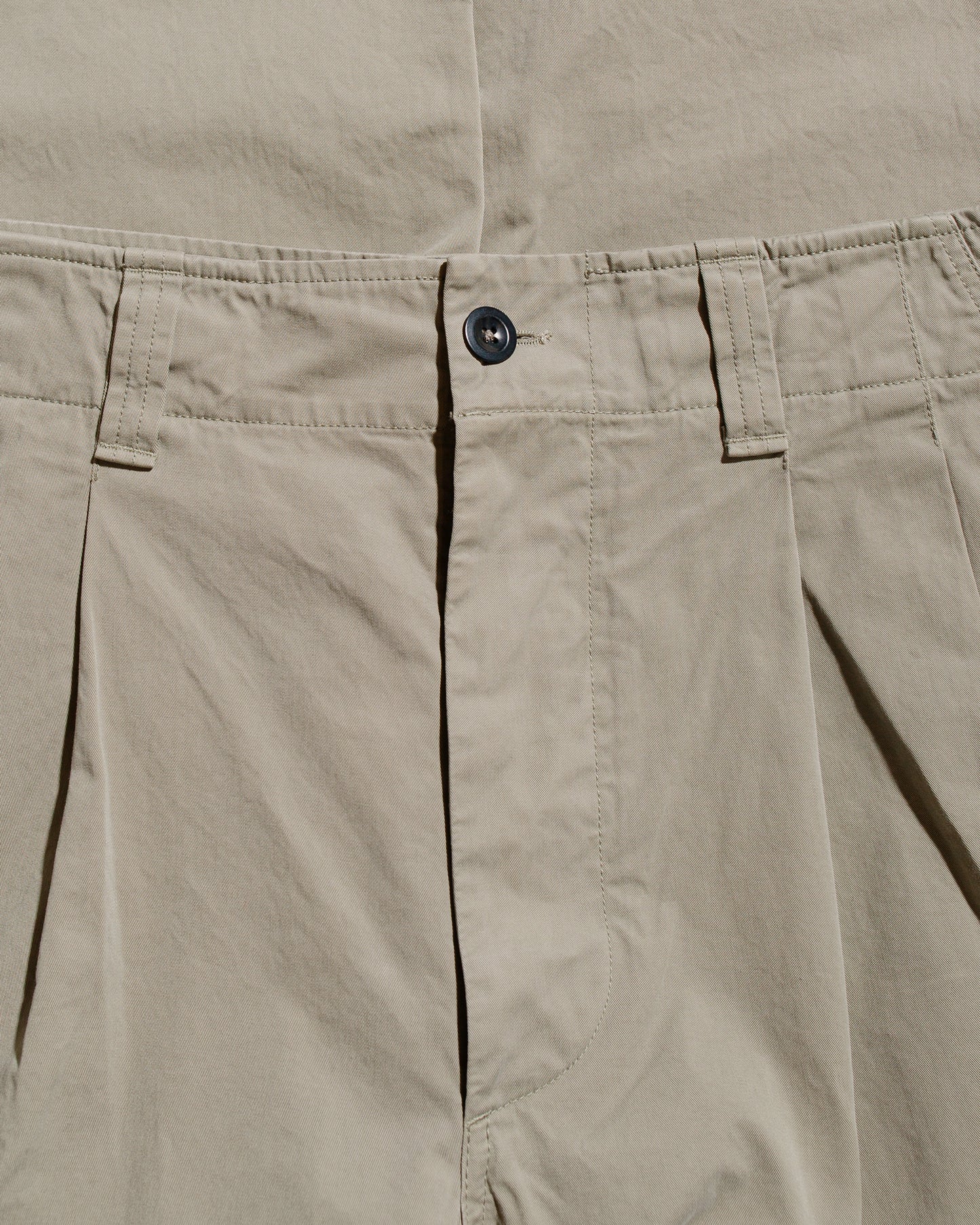 lost & found Margaret Howell MHL Stitch Pleat Trouser Tough Cotton Twill Eucalyptus
