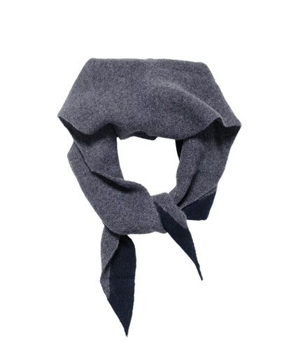 lost & found Margaret Howell MHL Tipped Scout Scarf Lambswool Grey/Ink