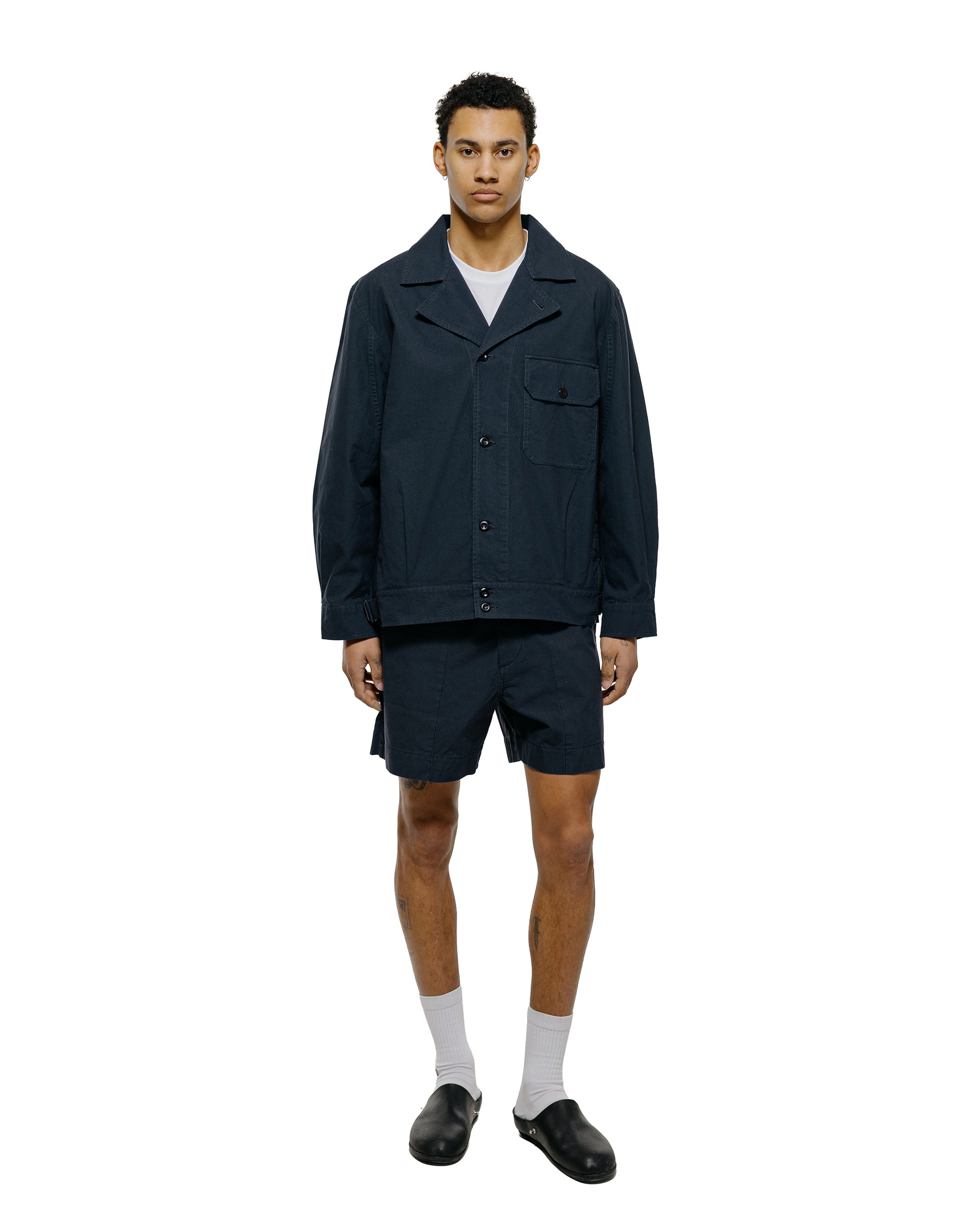 lost & found Margaret Howell MHL Utility Jacket Washed Cotton Ripstop Ink