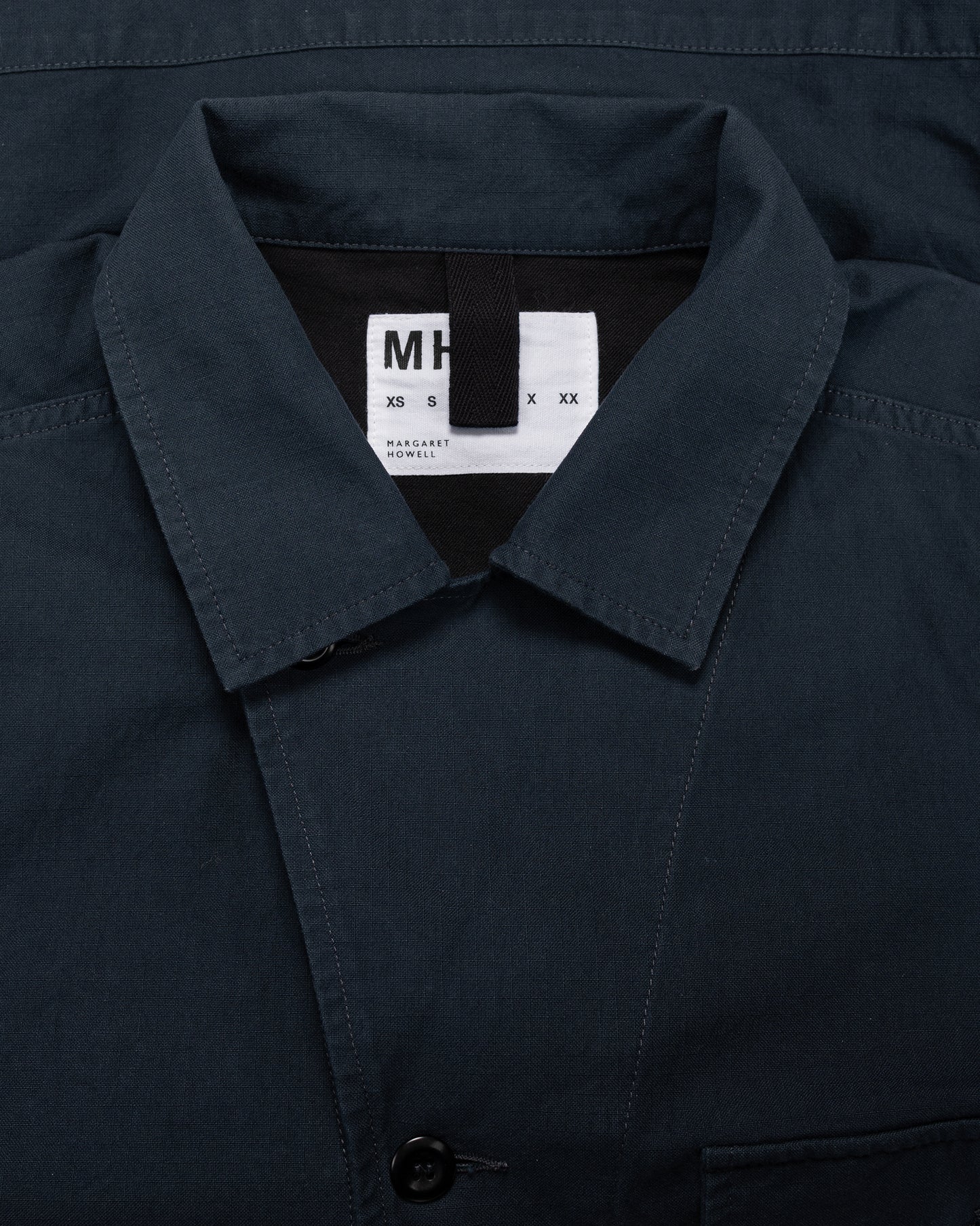 lost & found Margaret Howell MHL Utility Jacket Washed Cotton Ripstop Ink