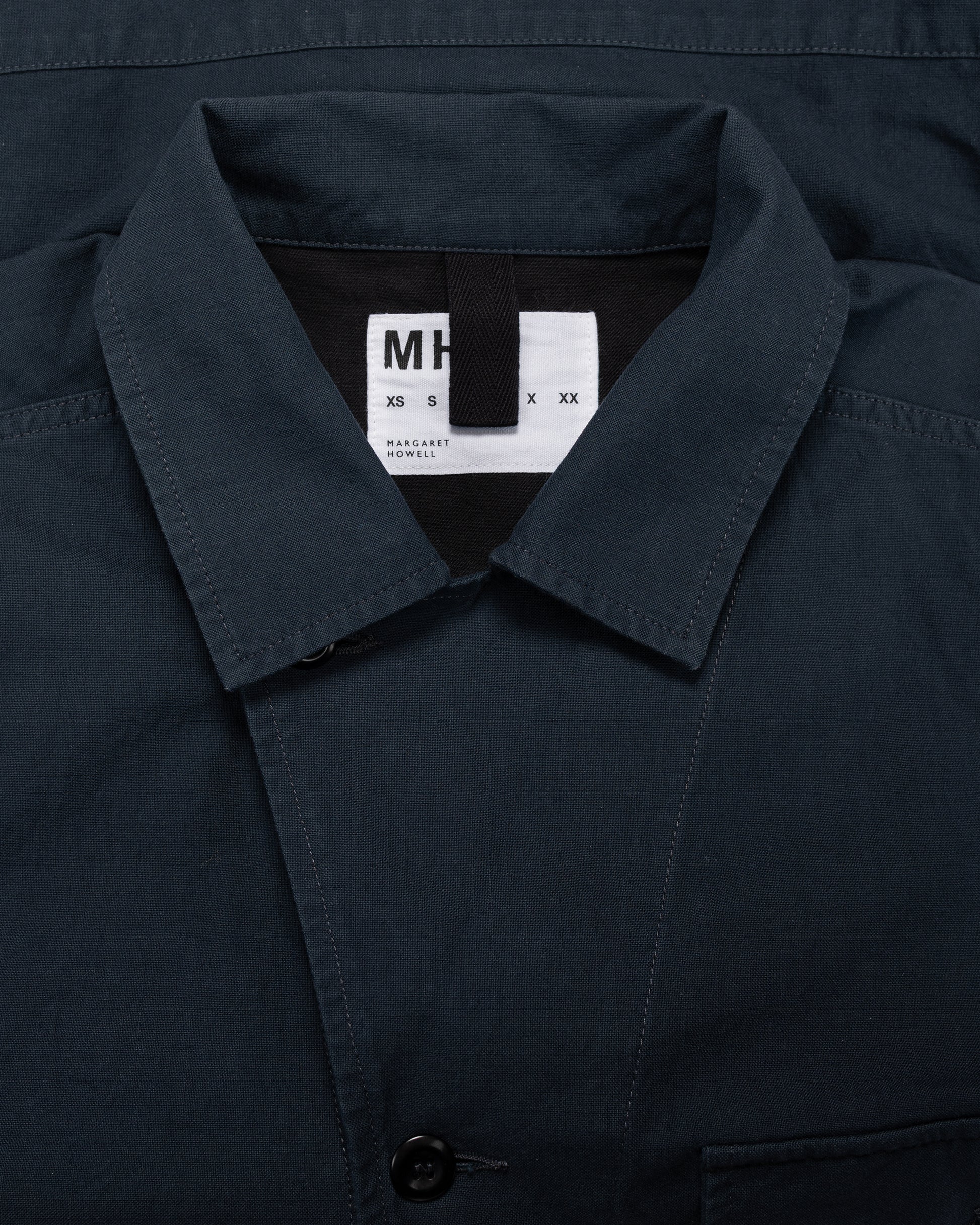 lost & found Margaret Howell MHL Utility Jacket Washed Cotton Ripstop Ink