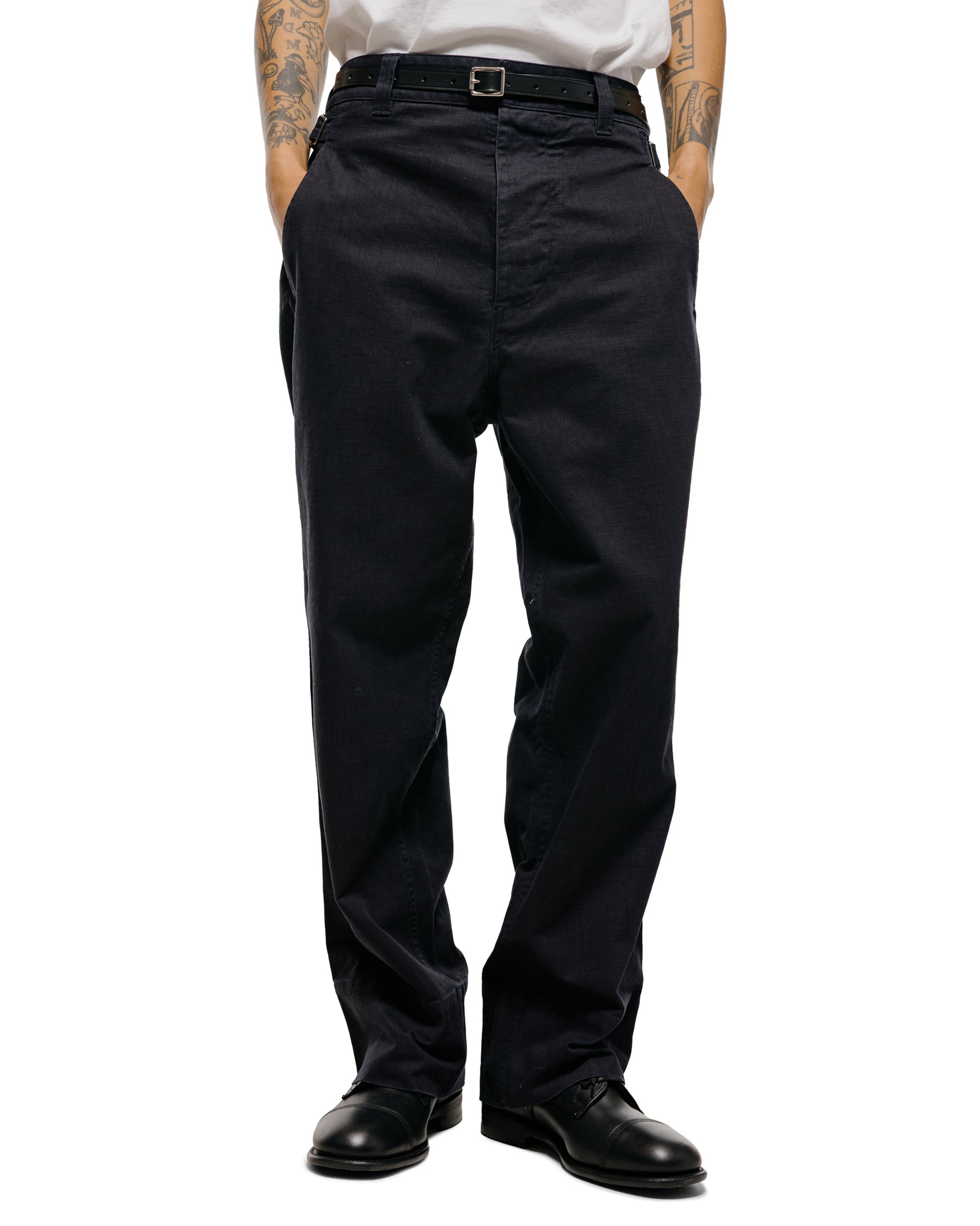 lost & found Margaret Howell MHL Waist Tab Chino Indigo Twill Indigo