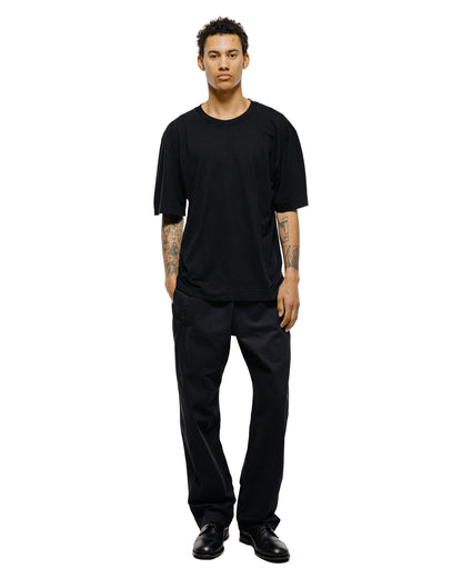 lost & found Margaret Howell MHL Simple T-Shirt Organic Cotton Linen Jersey Black