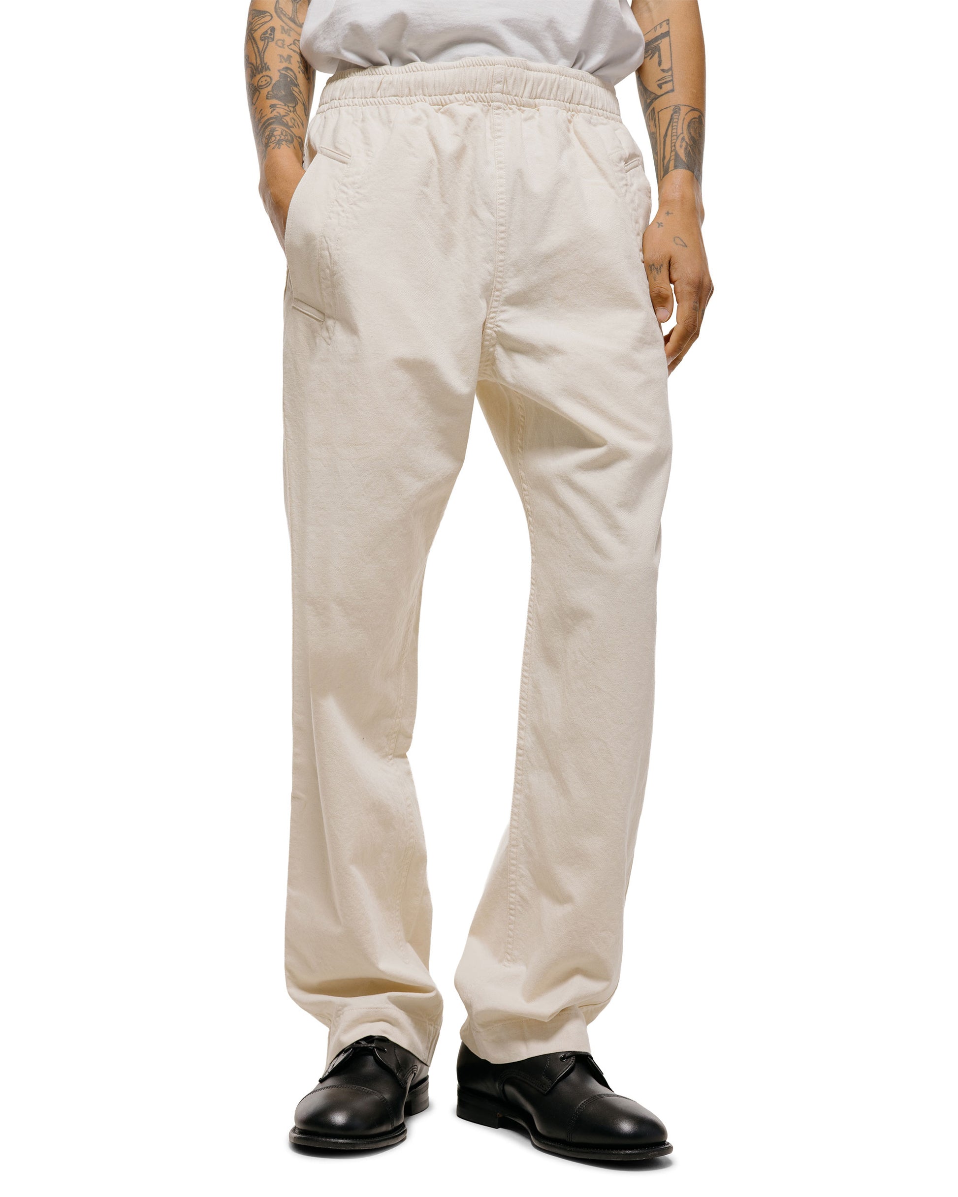 lost & found Margaret Howell MHL Wide Leg Jogger Workwear Cotton Twill Off White