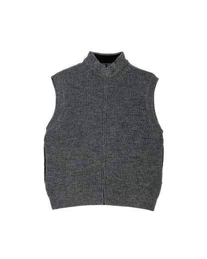 MHL Zip Gilet Dry Merino Grey Melange