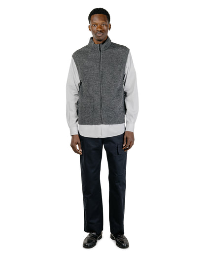 MHL Zip Gilet Dry Merino Grey Melange