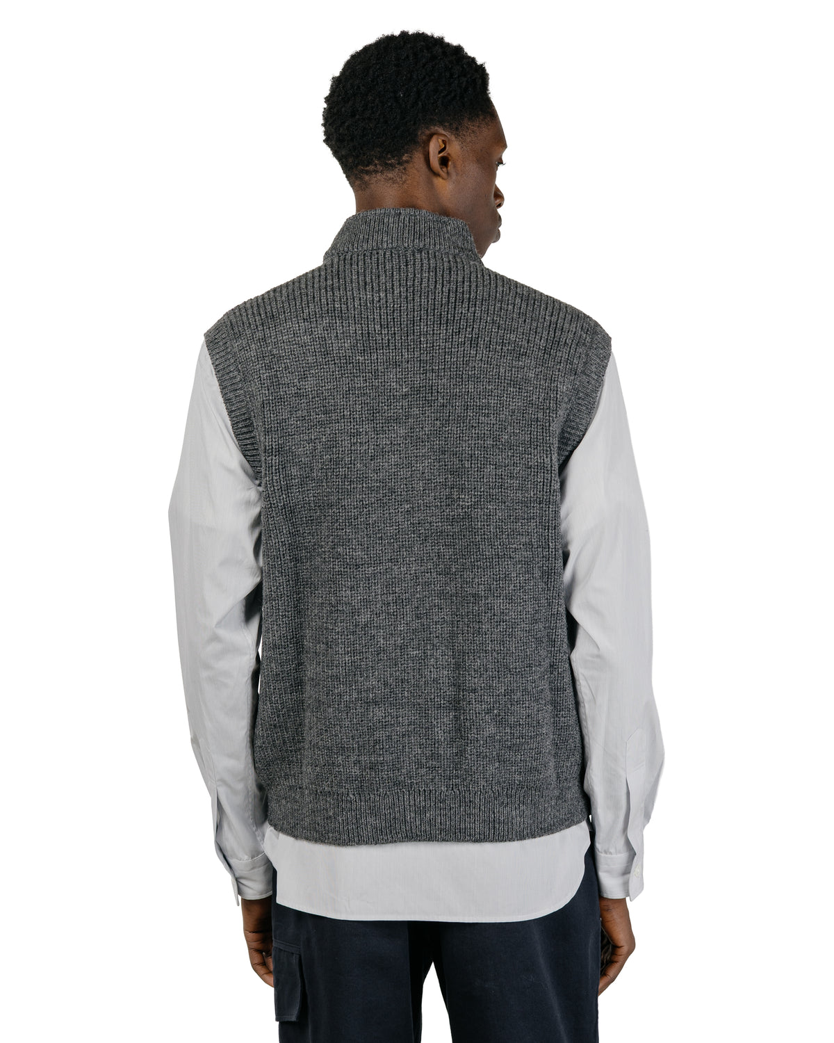 MHL Zip Gilet Dry Merino Grey Melange