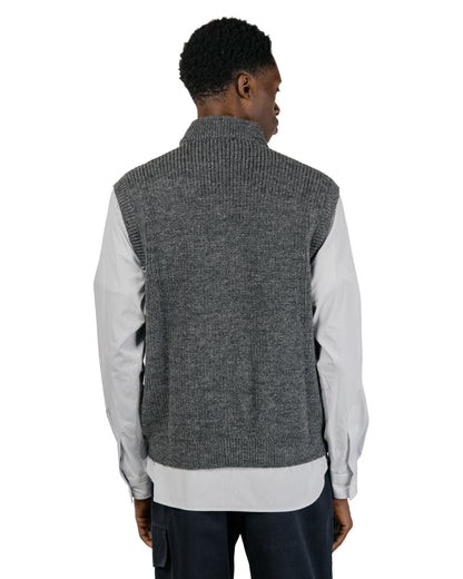 MHL Zip Gilet Dry Merino Grey Melange