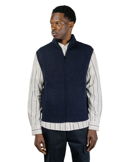 MHL Zip Gilet Dry Merino Navy