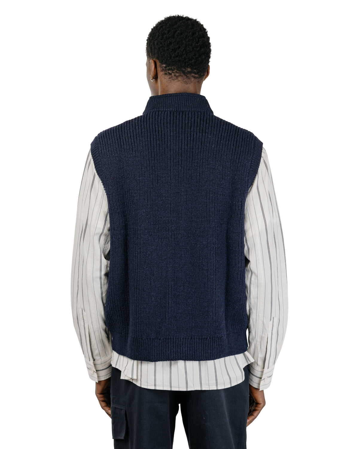 MHL Zip Gilet Dry Merino Navy