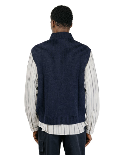 MHL Zip Gilet Dry Merino Navy