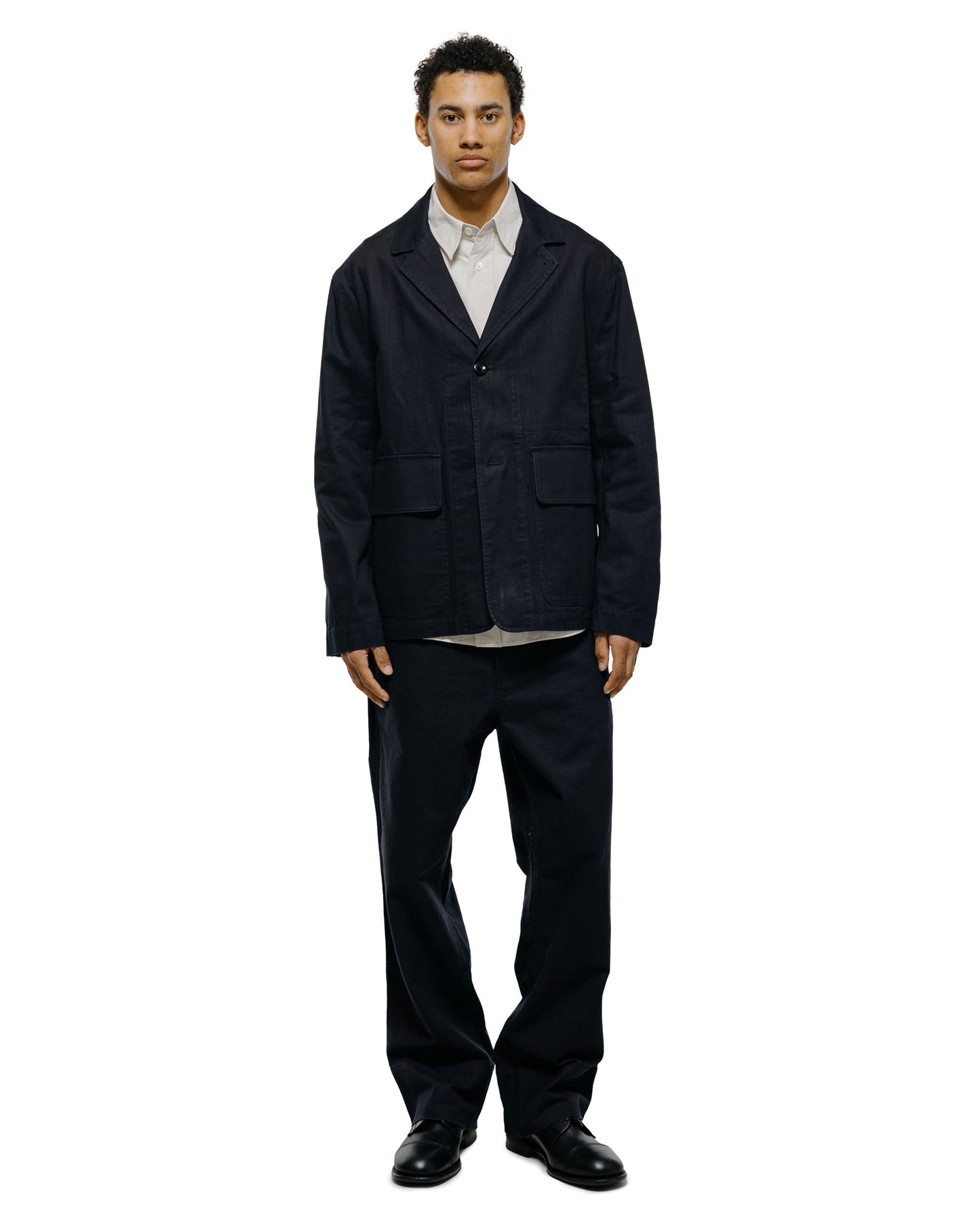 lost & found Margaret Howell MHL Waist Tab Chino Indigo Twill Indigo