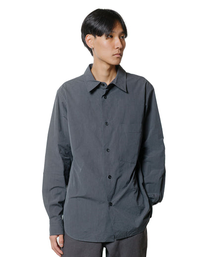 lost & found Margaret Howell Margaret Howell Basic Shirt Yarn Dye Cotton Shirting Charcoal