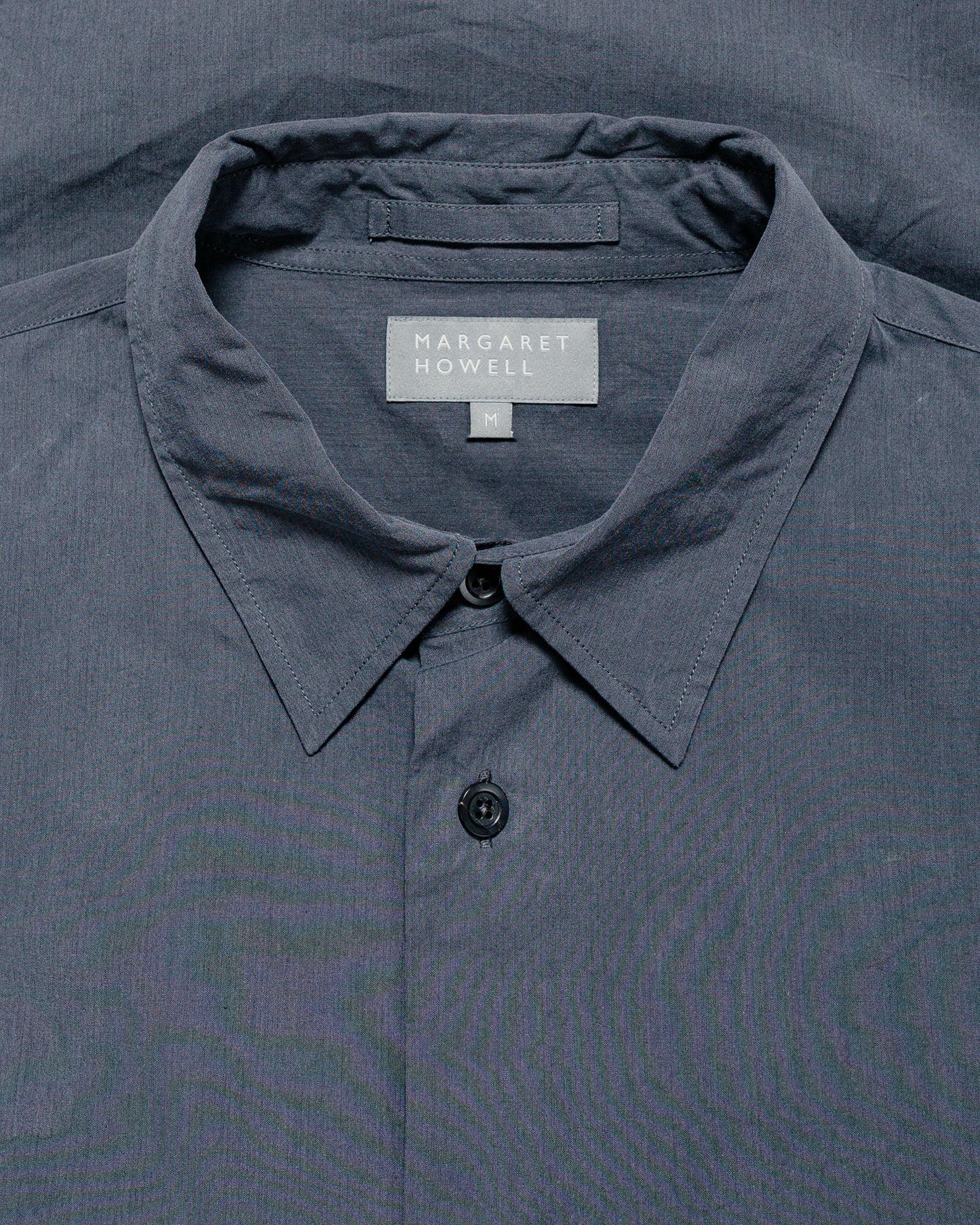 lost & found Margaret Howell Margaret Howell Basic Shirt Yarn Dye Cotton Shirting Charcoal