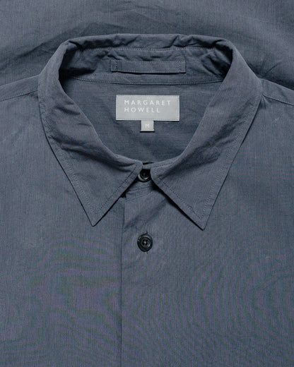 lost & found Margaret Howell Margaret Howell Basic Shirt Yarn Dye Cotton Shirting Charcoal