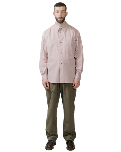 lost & found Margaret Howell Margaret Howell Half Placket Shirt Paper Cotton Poplin Dusty Pink