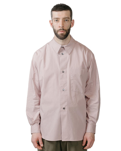 lost & found Margaret Howell Margaret Howell Half Placket Shirt Paper Cotton Poplin Dusty Pink