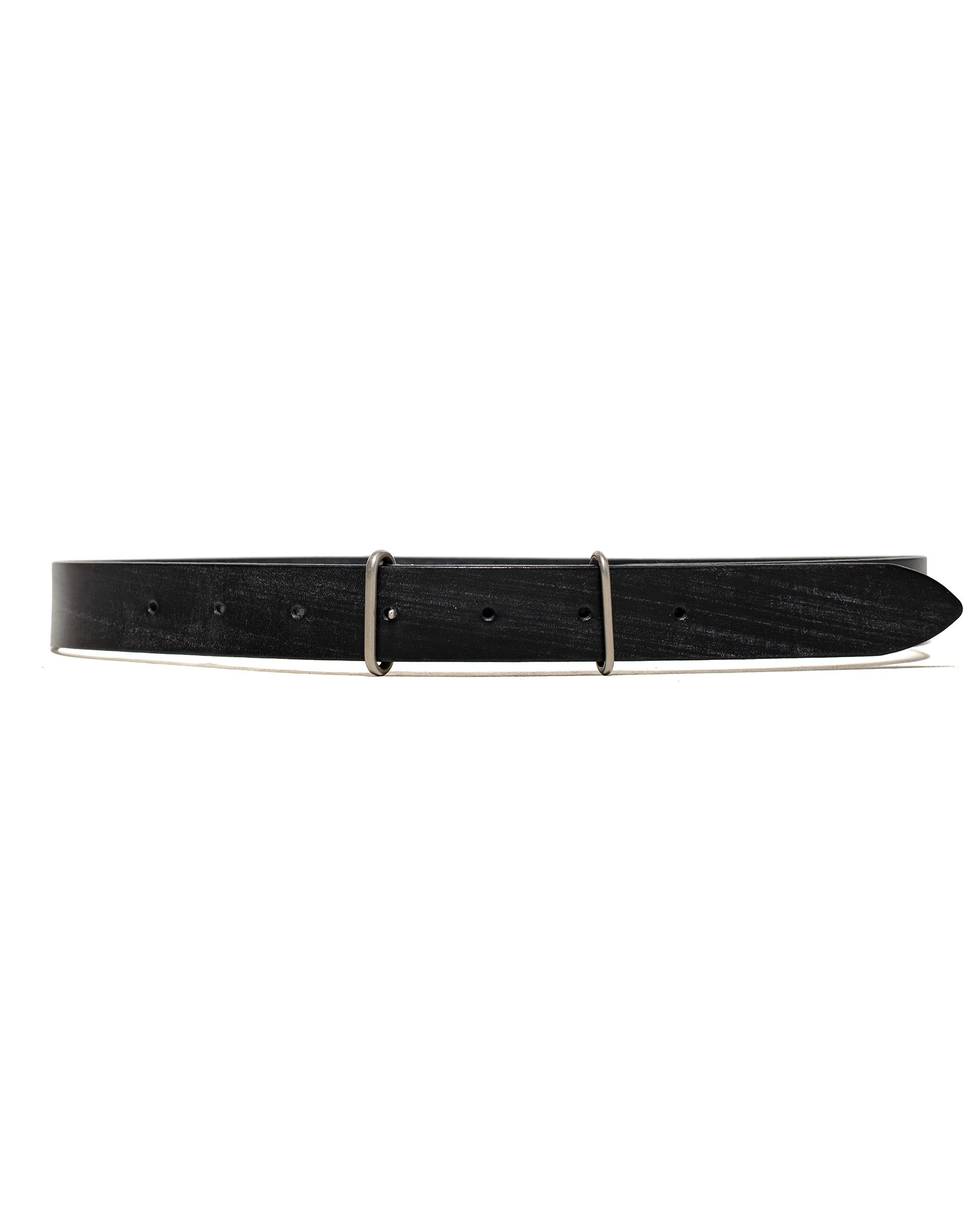 lost & found Margaret Howell Margaret Howell Minimal Buckle Belt Full Grain Bridle Leather Black