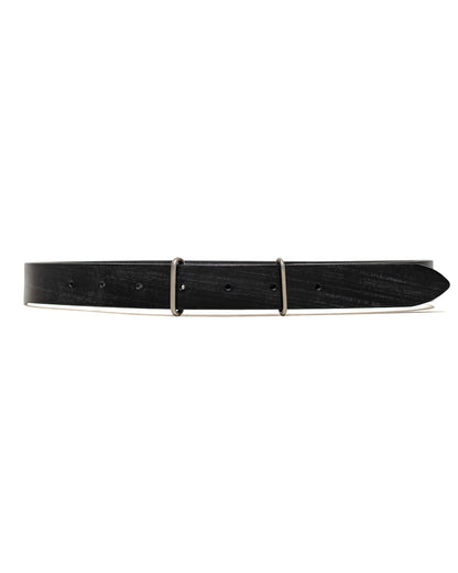 lost & found Margaret Howell Margaret Howell Minimal Buckle Belt Full Grain Bridle Leather Black
