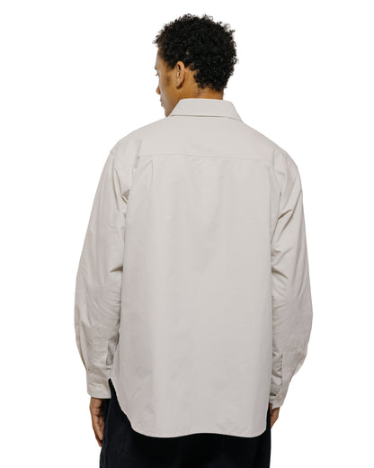 lost & found Margaret Howell Margaret Howell Odd Pocket Shirt Yarn Dye Cotton Poplin Parchment