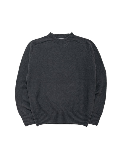 Margaret Howell Seamless Crew Neck Merino Cashmere Asphalt