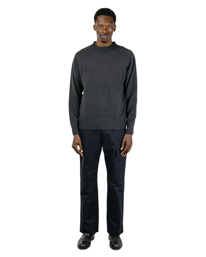 Margaret Howell Seamless Crew Neck Merino Cashmere Asphalt