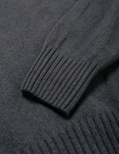 Margaret Howell Seamless Crew Neck Merino Cashmere Asphalt