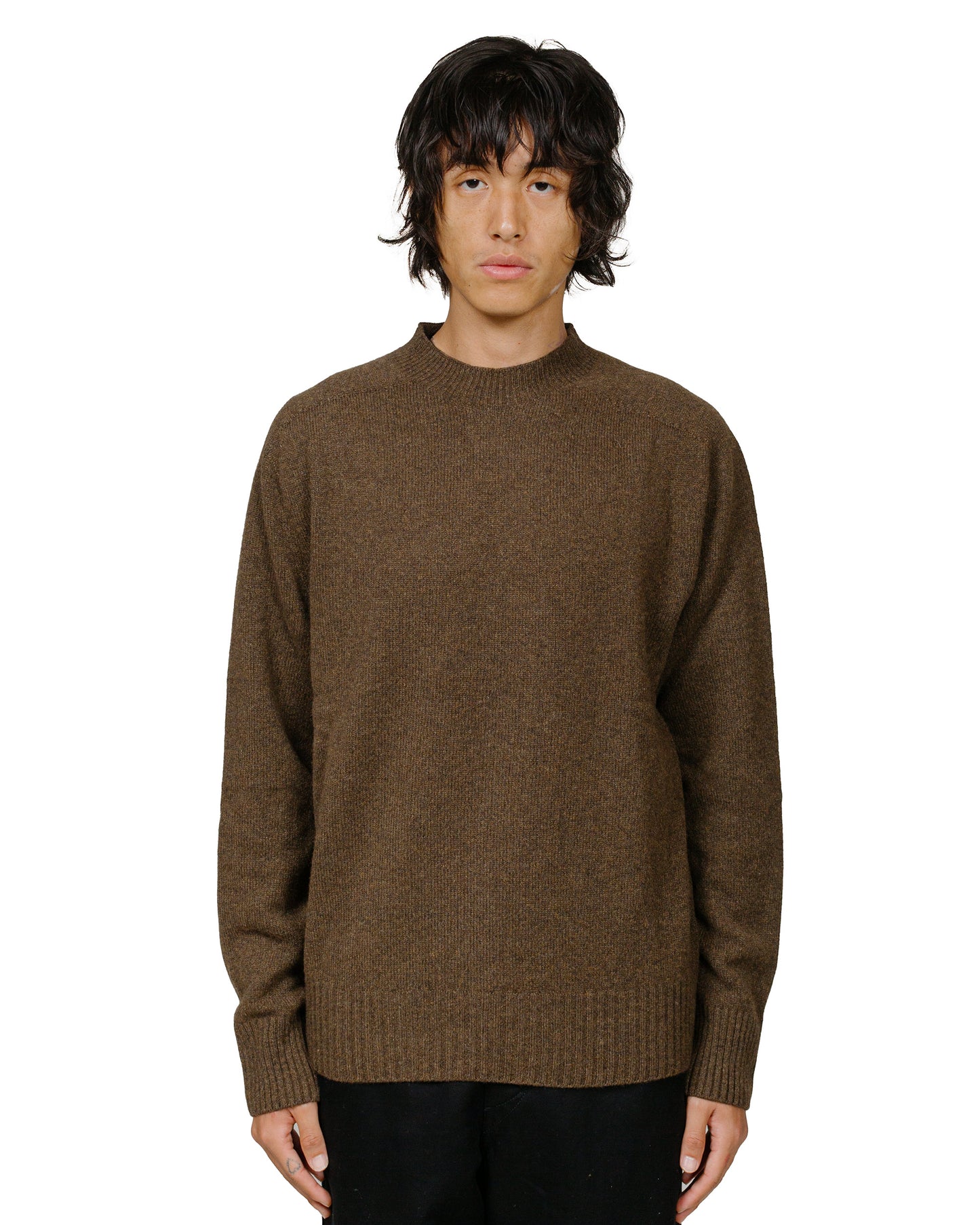 lost & found Margaret Howell Margaret Howell Seamless Crew Neck Merino Cashmere Bracken
