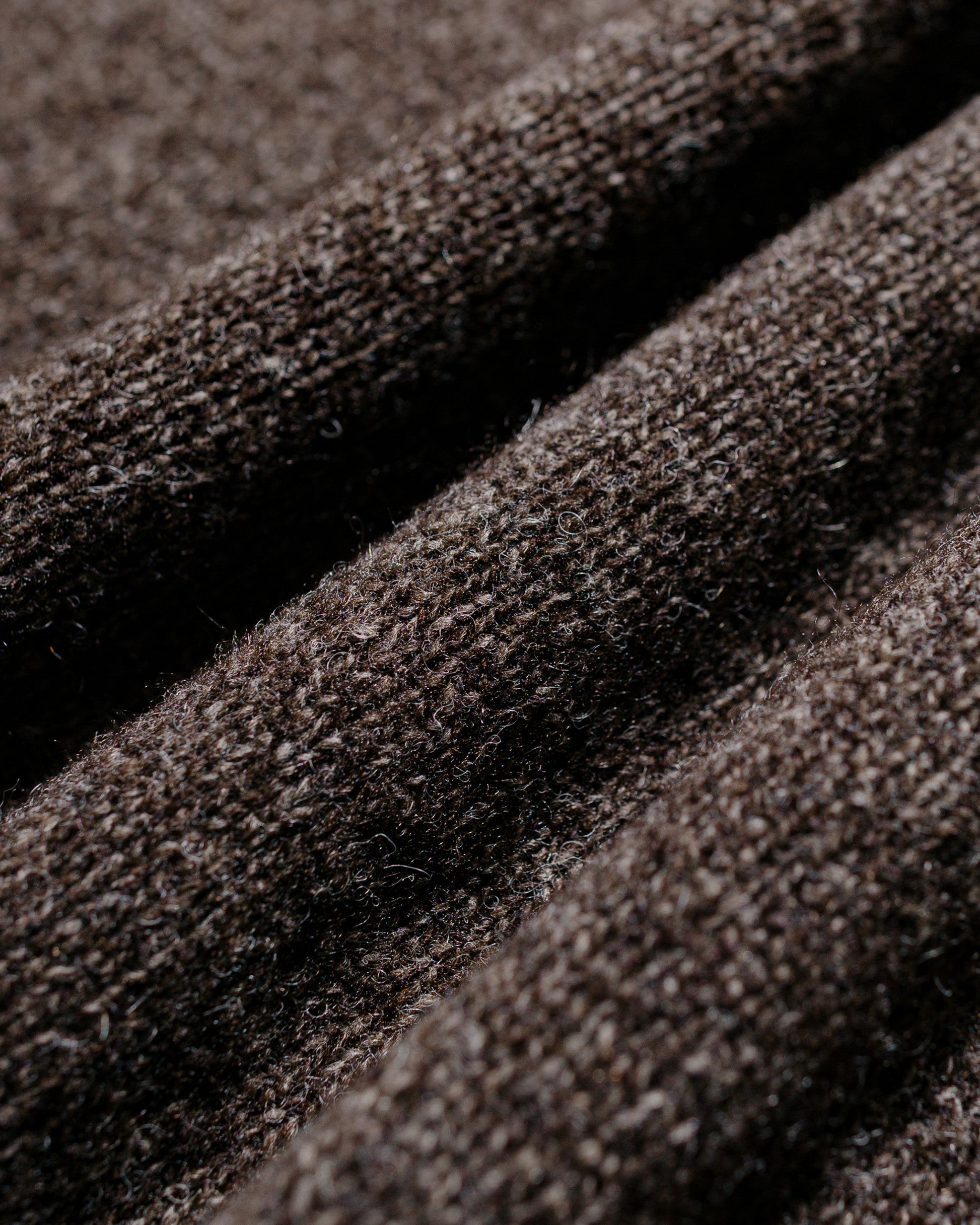 lost & found Margaret Howell Margaret Howell Seamless Crew Neck Yak Wool Cashmere Blend Coffee Twist