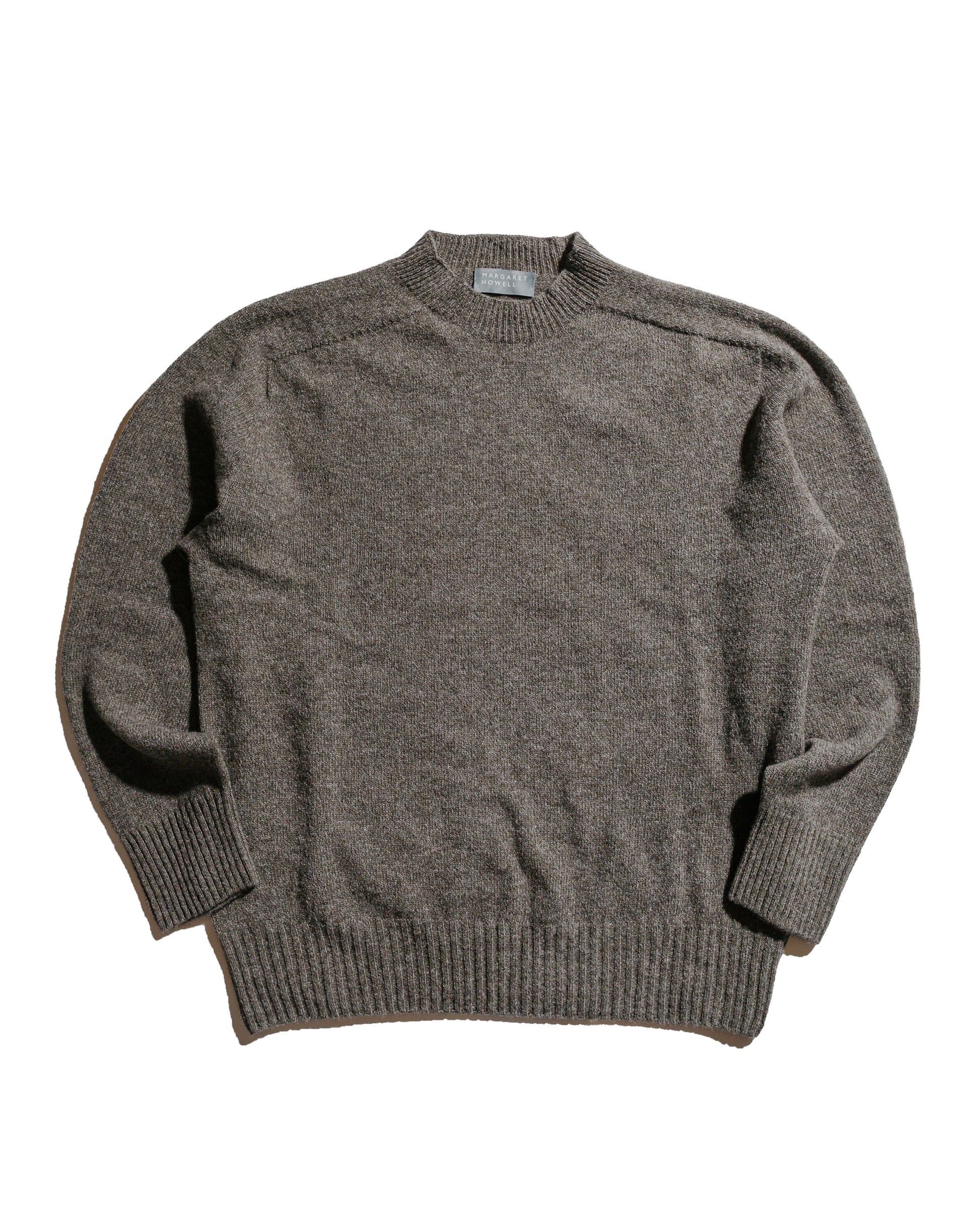 lost & found Margaret Howell Margaret Howell Seamless Crew Neck Yak Wool Cashmere Blend Natural Twist