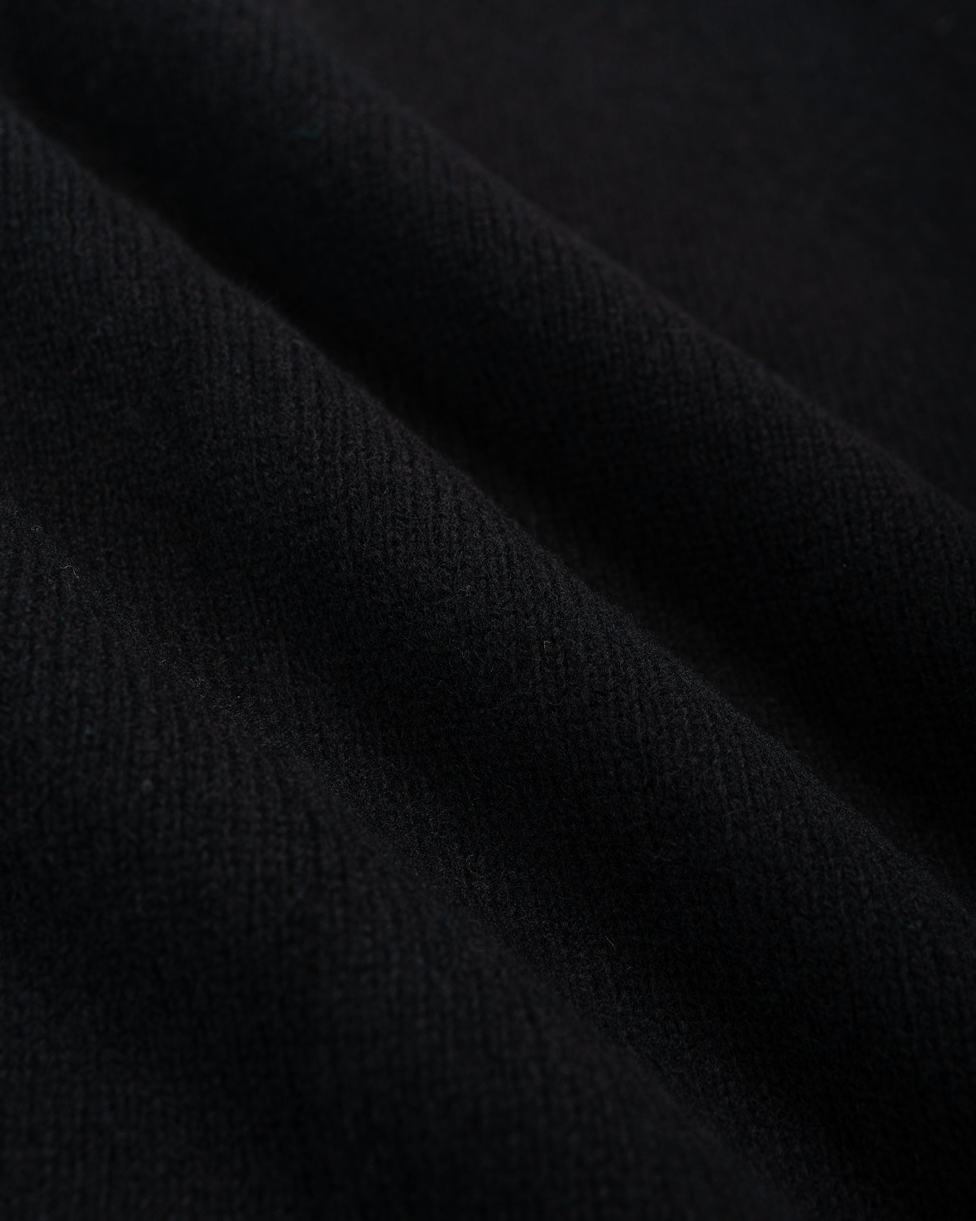 lost & found Margaret Howell Margaret Howell Seamless Pocket Polo Shirt Merino Cashmere Black