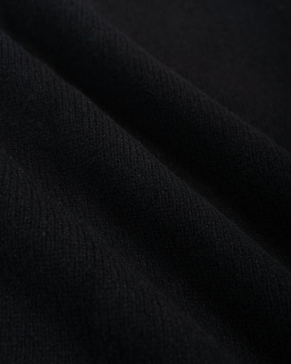 lost & found Margaret Howell Margaret Howell Seamless Pocket Polo Shirt Merino Cashmere Black