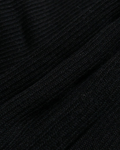 lost & found Margaret Howell Margaret Howell Simple Rib Crew Neck Cotton Wool Black