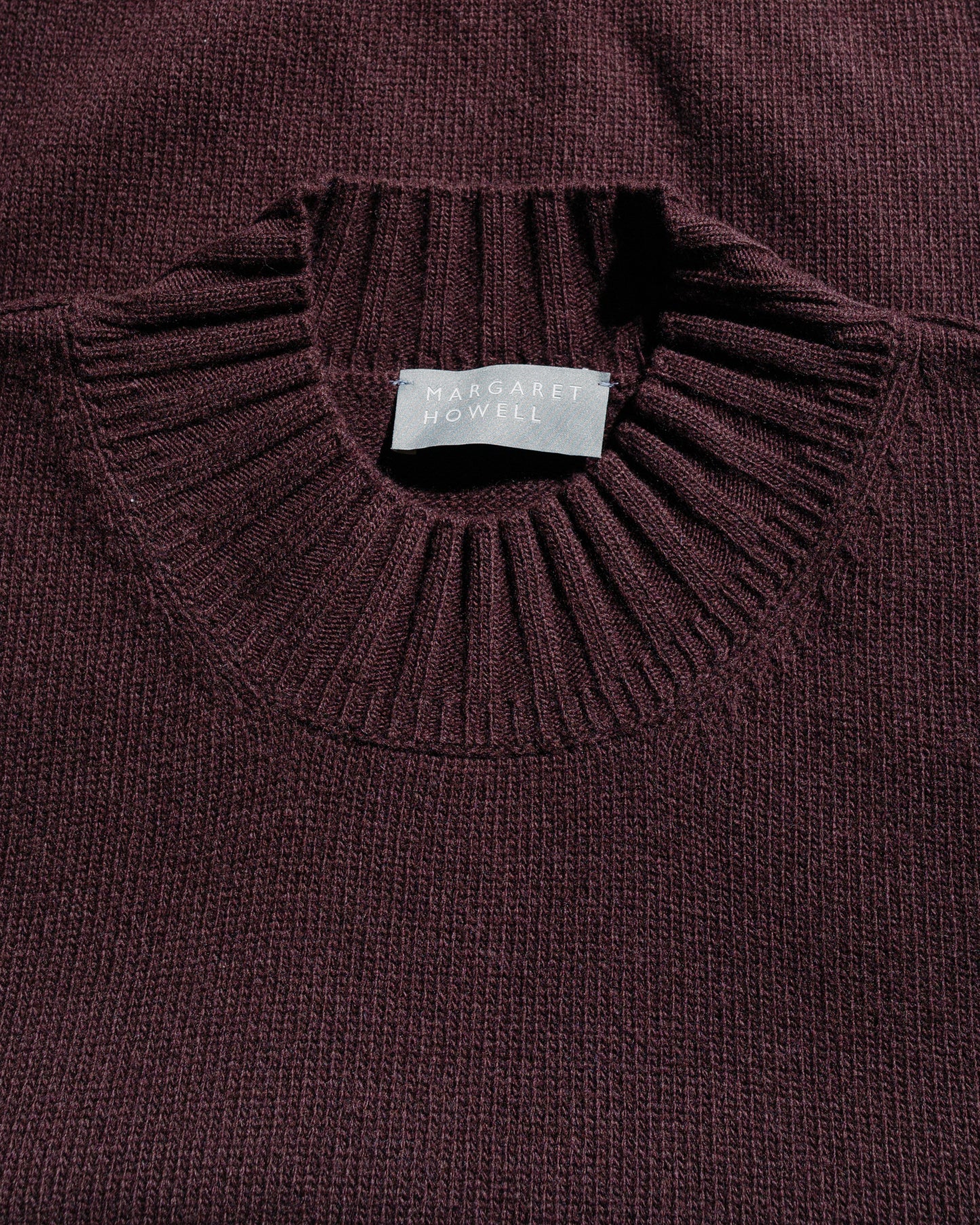 lost & found Margaret Howell Margaret Howell Single Pocket Crew Geelong Lambswool Mahogany