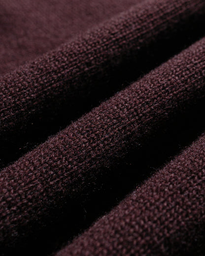 lost & found Margaret Howell Margaret Howell Single Pocket Crew Geelong Lambswool Mahogany