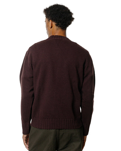 lost & found Margaret Howell Margaret Howell Single Pocket Crew Geelong Lambswool Mahogany