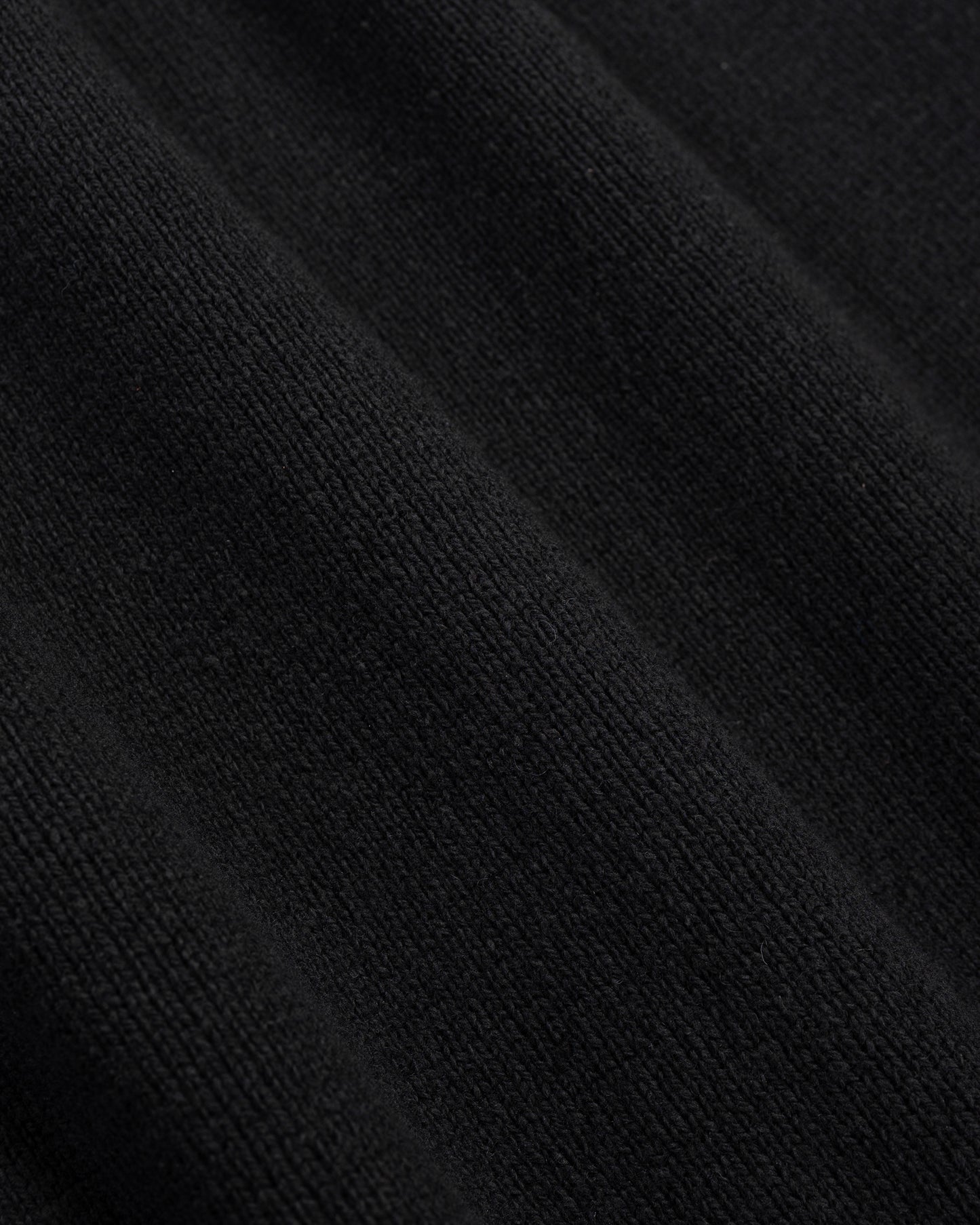 lost & found Margaret Howell Margaret Howell Zip Up Polo Jumper Wool Cotton Black