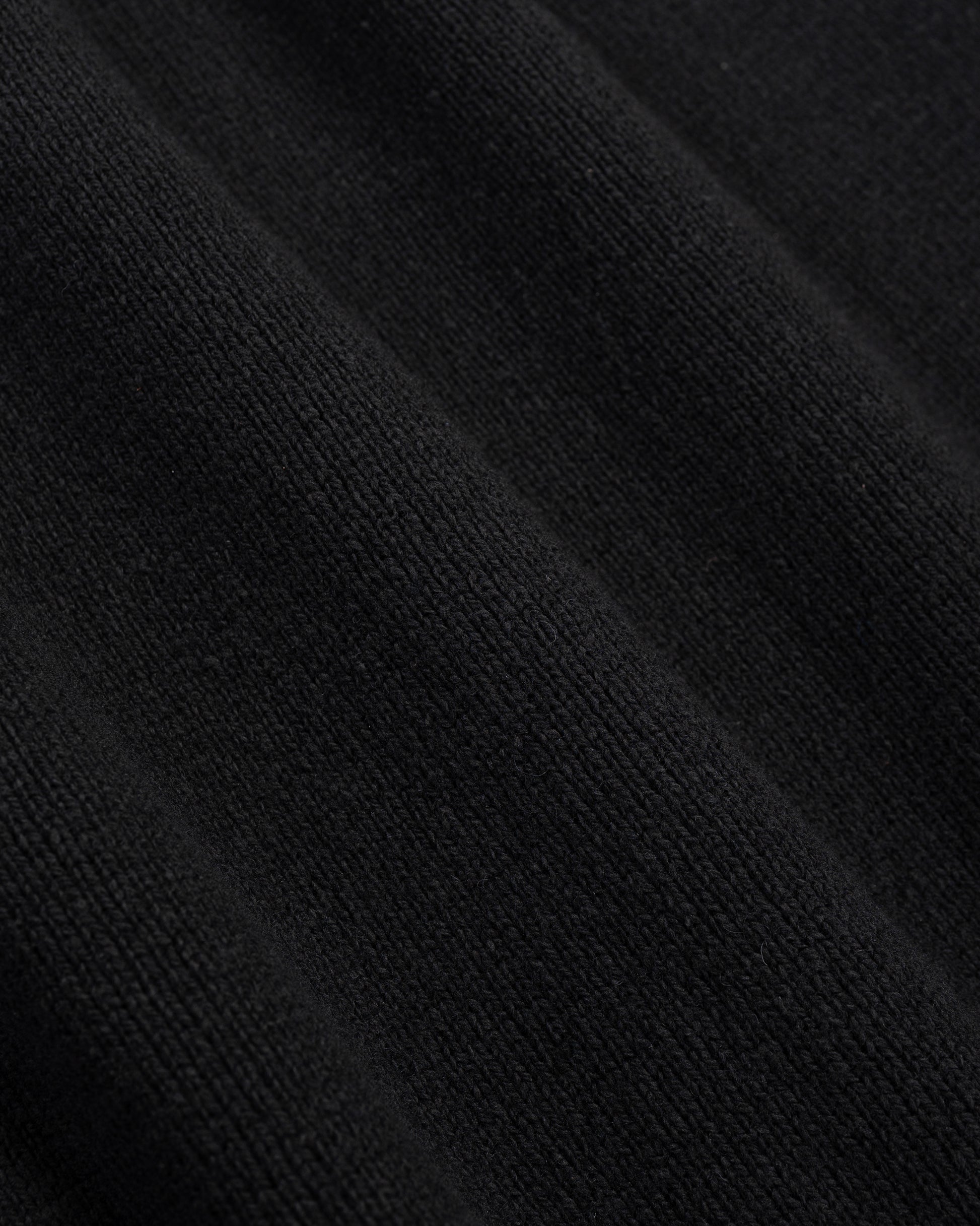 lost & found Margaret Howell Margaret Howell Zip Up Polo Jumper Wool Cotton Black