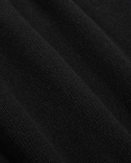 lost & found Margaret Howell Margaret Howell Zip Up Polo Jumper Wool Cotton Black