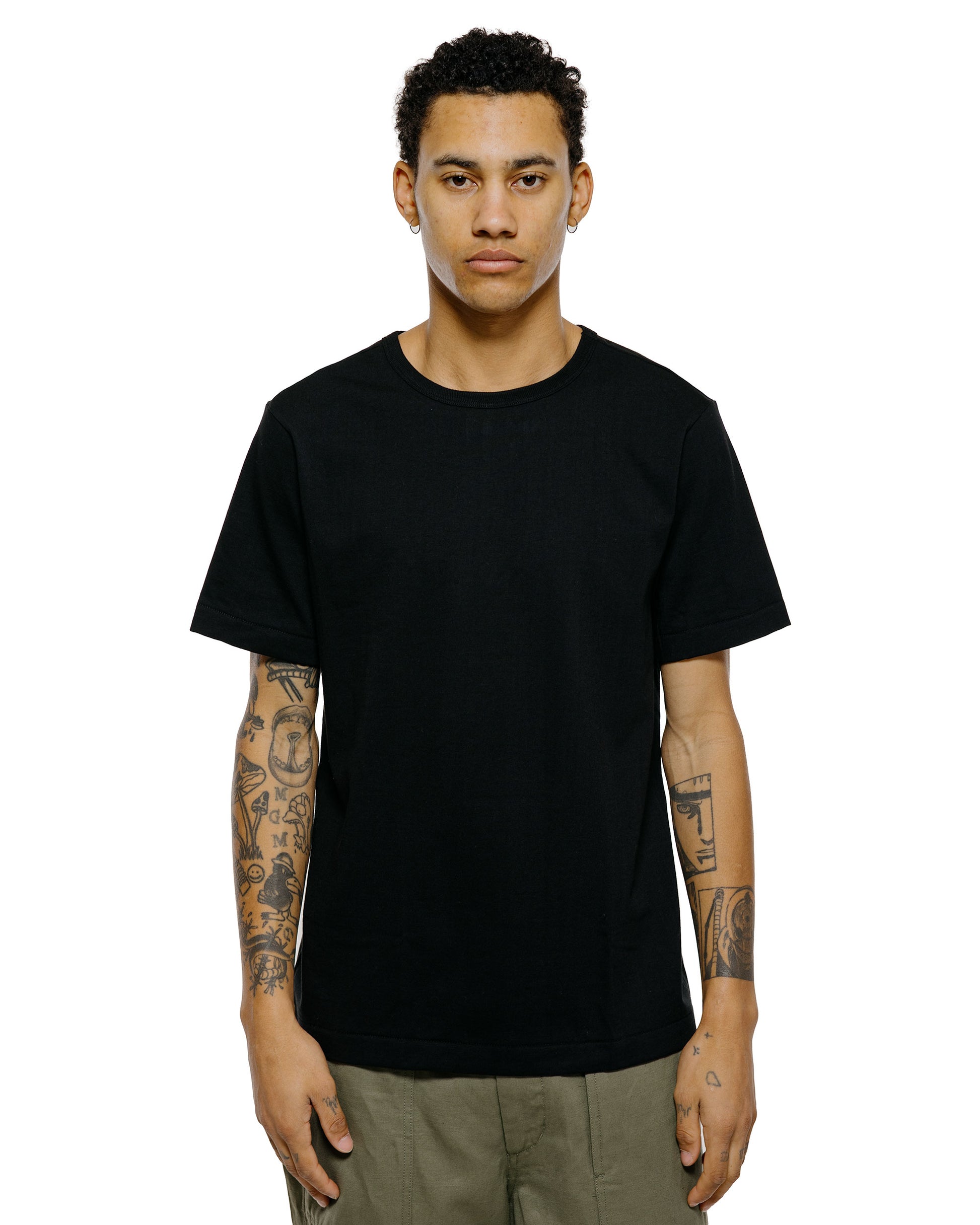 lost & found Merz B. Schwanen Merz B. Schwanen 215 Loopwheeled T-Shirt Deep Black