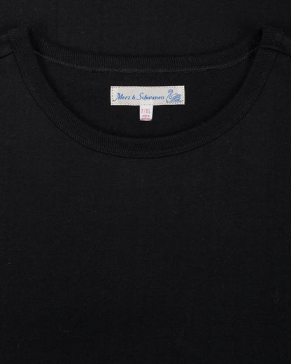 lost & found Merz B. Schwanen Merz B. Schwanen 215 Loopwheeled T-Shirt Deep Black