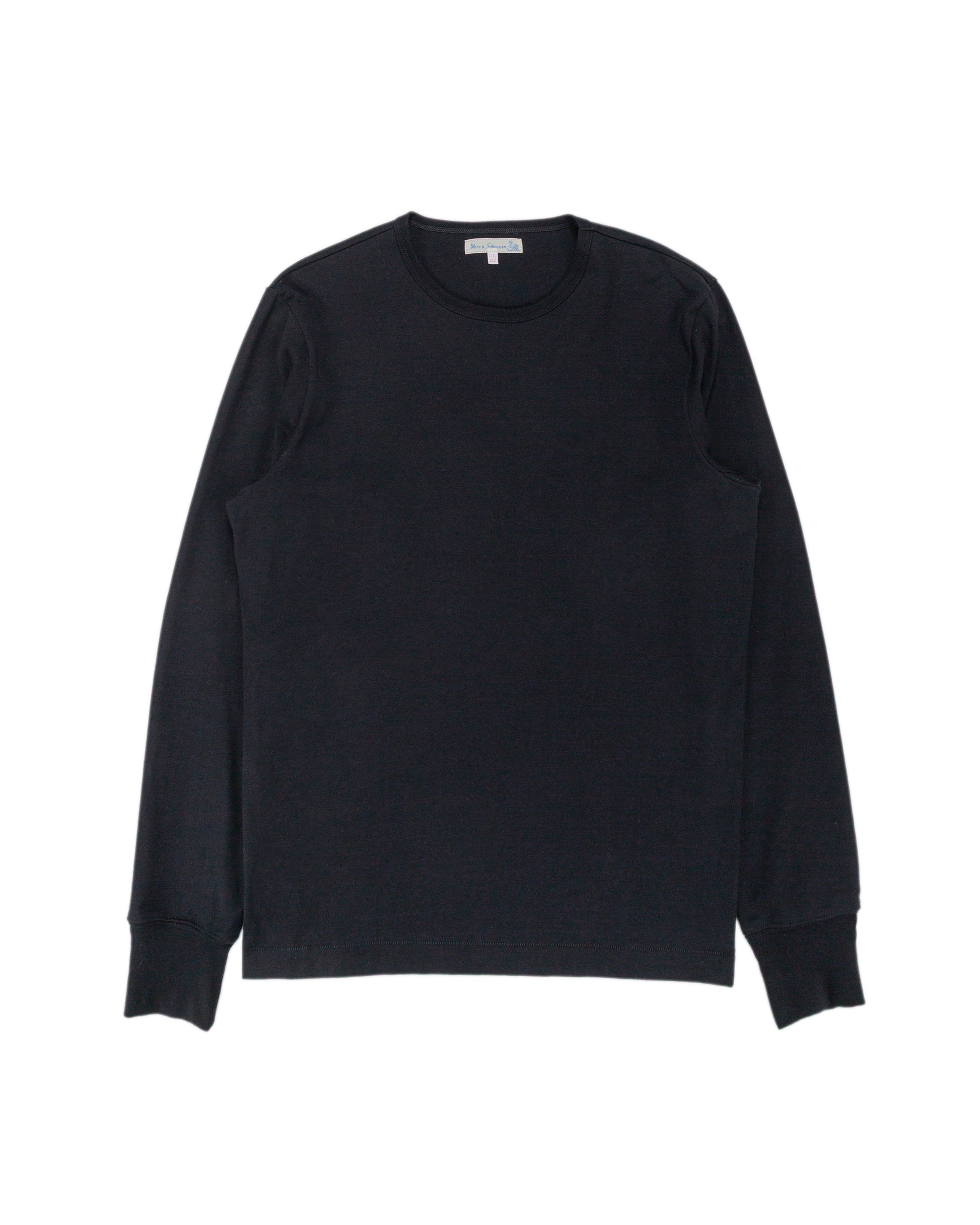 lost & found Merz B. Schwanen Merz B. Schwanen 2M15LS Vintage Machine Refined T-Shirt Deep Black