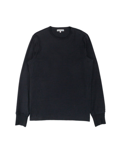 lost & found Merz B. Schwanen Merz B. Schwanen 2M15LS Vintage Machine Refined T-Shirt Deep Black