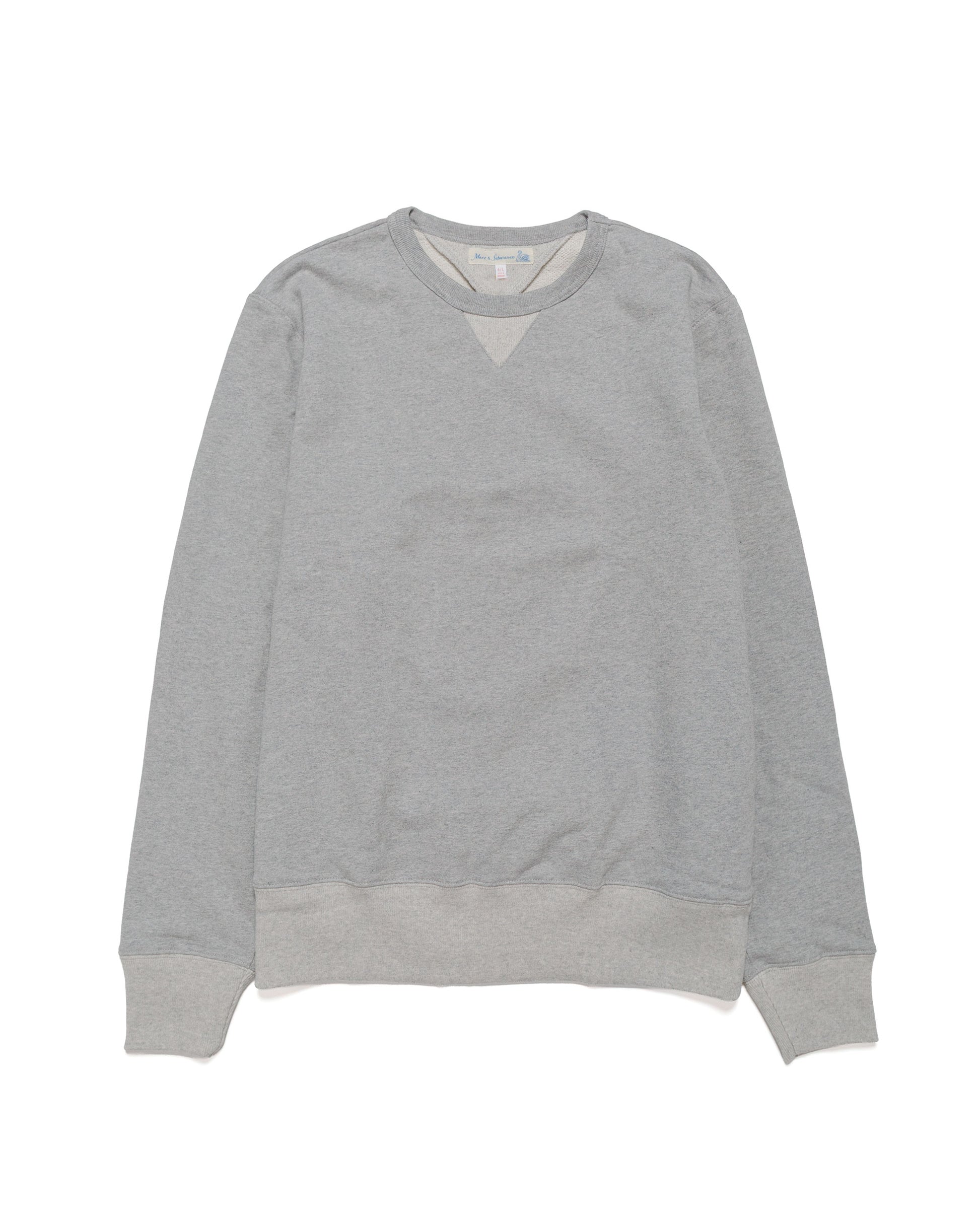 lost & found Merz B. Schwanen Merz B. Schwanen 3M46 Vintage Machine Fleece Sweatshirt Grey Melange