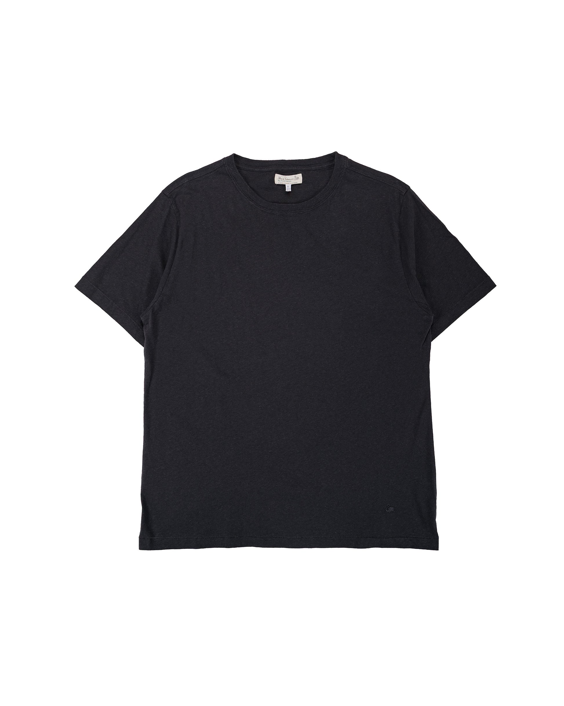 lost & found Merz B. Schwanen Merz B. Schwanen HPT01 Cotton Hemp T-Shirt Charcoal