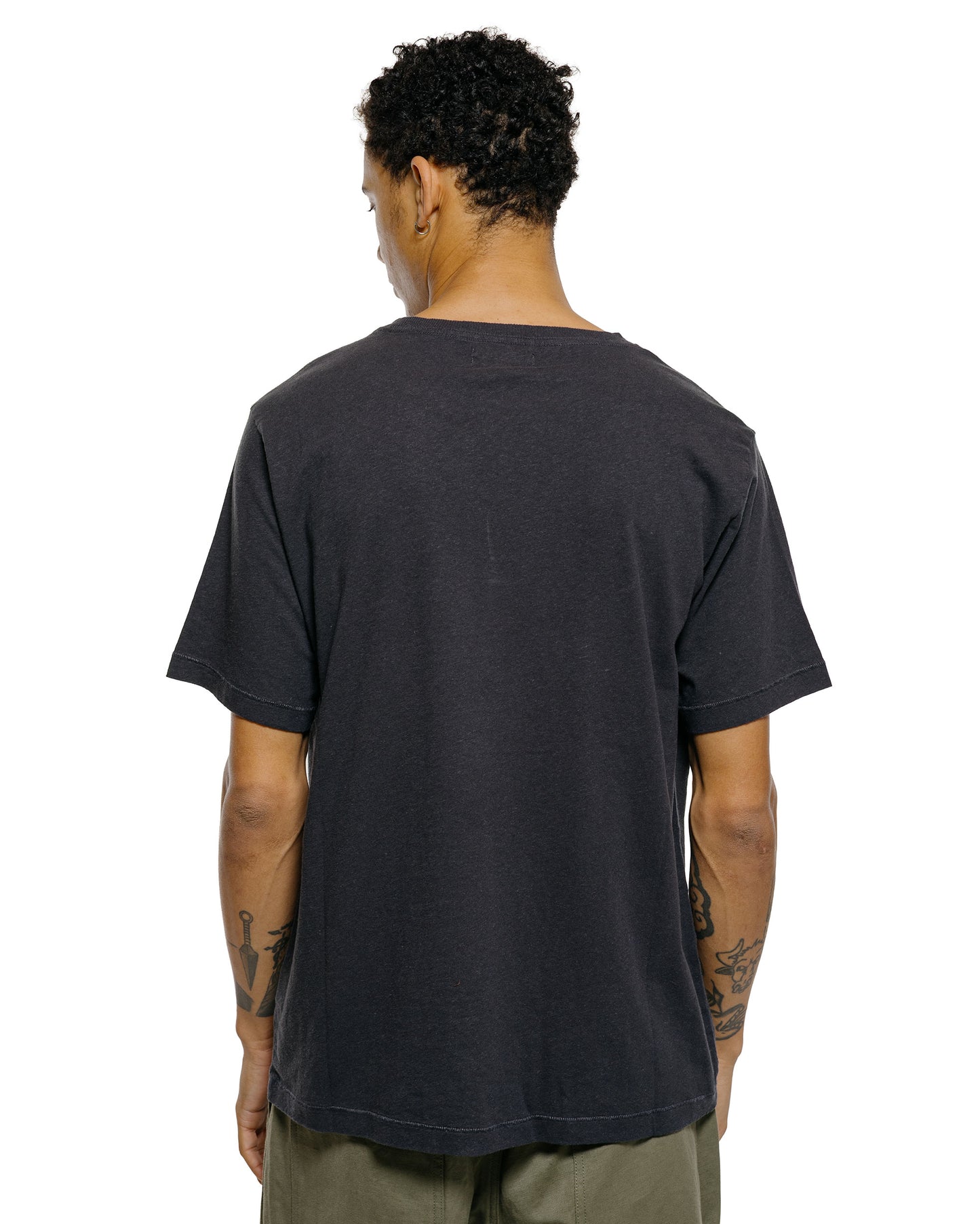 lost & found Merz B. Schwanen Merz B. Schwanen HPT01 Cotton Hemp T-Shirt Charcoal
